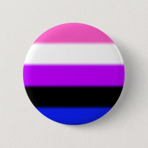 Falsche Genderfluid-Stolperflagge Button