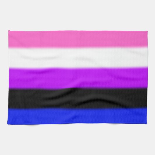 Falsche Genderfluid-Stolperflagge Handtuch (Horizontal)