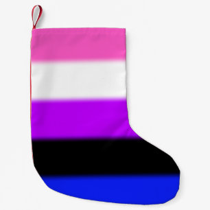 Falsche Genderfluid-Stolperflagge Kleiner Weihnachtsstrumpf