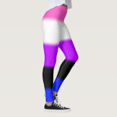 Falsche Genderfluid-Stolperflagge Leggings (Rechts)