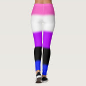 Falsche Genderfluid-Stolperflagge Leggings (Rückseite)