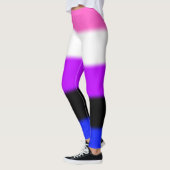 Falsche Genderfluid-Stolperflagge Leggings (Links)