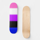 Falsche Genderfluid-Stolperflagge Skateboard (Vorderseite)