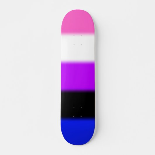 Falsche Genderfluid-Stolperflagge Skateboard (Vorne)