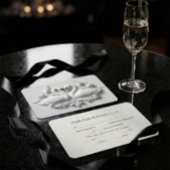 Falsche geprägte Gips-Schwäne Herz-Relief RSVP Karte