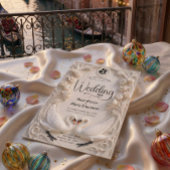 Falsche geprägte Relief geschnitzte Schwäne Hochze Einladung