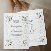 Falsche geprägte Rosen Elegante Schriftformelle Ho