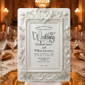 Falsche geprägte Schwäne und Rosen Märchenhochzeit Einladung