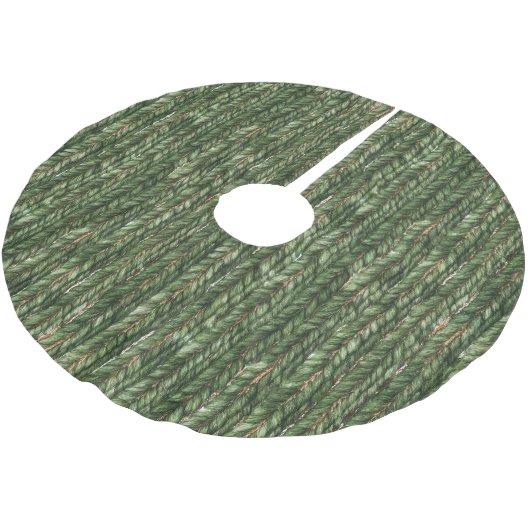 Falsche gewebte grüne Fäden Weihnachten Polyester Weihnachtsbaumdecke (Schrägansicht)