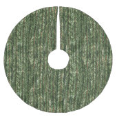 Falsche gewebte grüne Fäden Weihnachten Polyester Weihnachtsbaumdecke (Vorderseite)