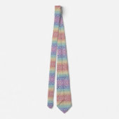 Falsche Glitter Regenbogen Leopardenprint Krawatte (Rückseite)