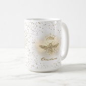 falsche Glitzer Queen Bee Kaffeetasse (VorderseiteRechts)
