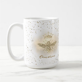 falsche Glitzer Queen Bee  Kaffeetasse