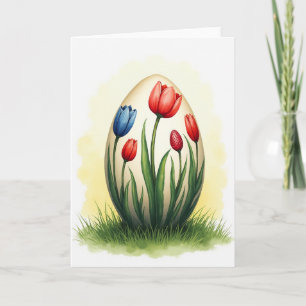 Falsche Gold-Blumen-Frühlingskarte Karte
