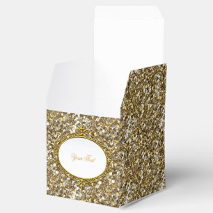 Falsche Gold Glitter Gefälligkeit Geschenkbox Geschenkschachtel