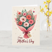 Falsche Gold-Glitzer-Mutter-Karte Karte (Gelbe Blume)