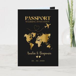 Falsche Gold-Herz-Pass-Hochzeit am Reiseziel  Einladung