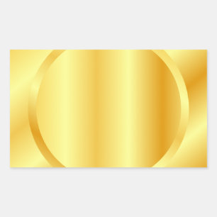 Falsche Gold-Leer-Vorlage Text hinzufügen Monogram Rechteckiger Aufkleber