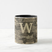 Falsche Gold-Metall-Kampfmuster-Glitter-Monogramm Tasse (Zentrum)