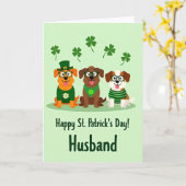 Falsche Gold St. Patricks Hunde Karte (Gelbe Blume)