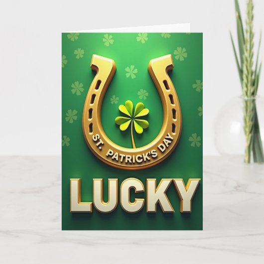 Falsche Gold St. Patricks Karte (Vorderseite)