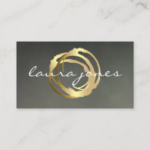 Falsche goldbemalte Kreis Designer Visitenkarte