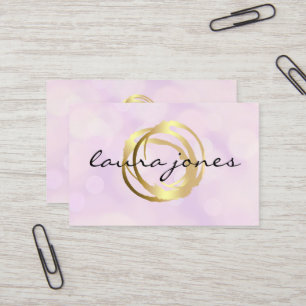 Falsche goldbemalte Kreis Designer Visitenkarte