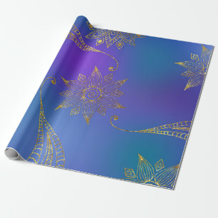 Falsche Goldfolie Arabian Bollywood Geschenkpapier