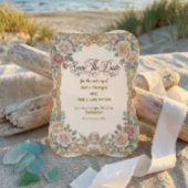 Falsche Goldfolie Barock Rokoko Engel Save The Date