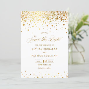 Falsche Goldfolie Konfetti Punkte Hochzeit Save The Date