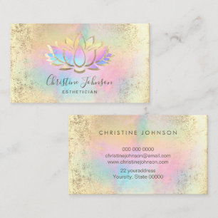 falsche Goldfolie und Pastellfarben Lotus Visitenkarte