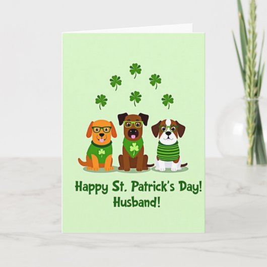 Falsche Goldhunde St. Patrick Karte (Vorderseite)