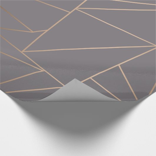Falsche Goldrose Elegant Modern Minimalist Geometr Geschenkpapier (Ecke)