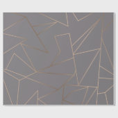 Falsche Goldrose Elegant Modern Minimalist Geometr Geschenkpapier (Flach)