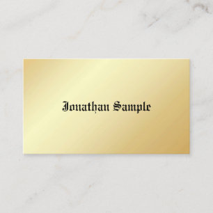 Falsche Goldvorlage Alte Text Personalisierte Glam Visitenkarte