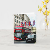 Falsche Grußkarte mit Foto von London Karte (Gelbe Blume)