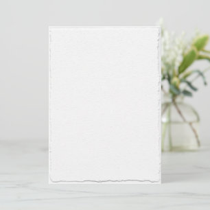 Falsche Handgerissene Büttenrand-Druck-Hochzeit Einladung