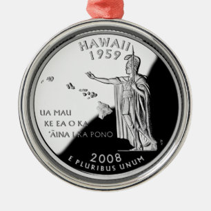 Falsche Hawaii-Staatsvierteldollar-Münze Ornament Aus Metall