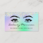 Falsche holografische Glitter-Augen-QR-Code-Microb Visitenkarte (Vorderseite)
