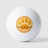 Falsche Hundeschleife Aquarellfarbe Golfball (Vorderseite)