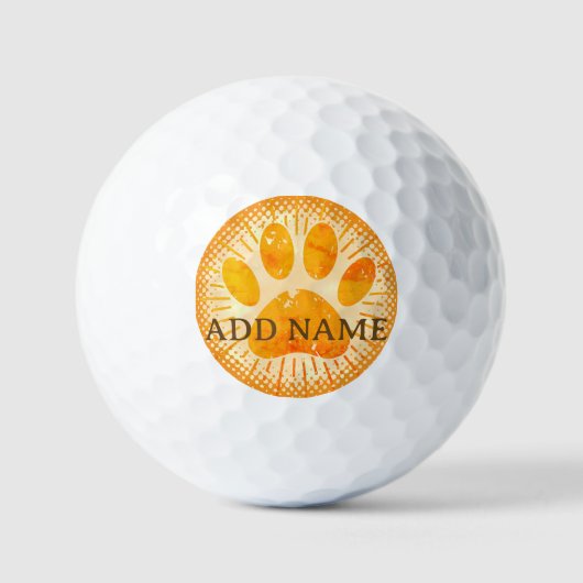 Falsche Hundeschleife Aquarellfarbe Golfball (Vorderseite)