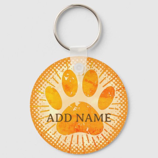 Falsche Hundeschleife Aquarellfarbe Schlüsselanhänger (Vorderseite)