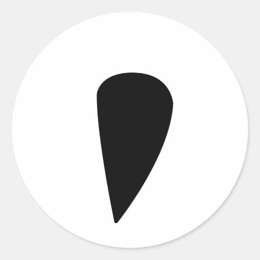 Falsche Interpunktionssteuerung Runder Aufkleber (Vorderseite)