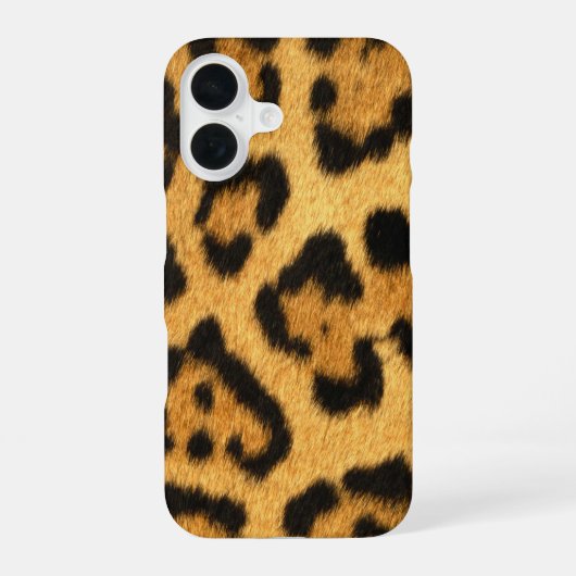 Falsche Jaguar-Haut iPhone 16 Hülle (Rückseite)
