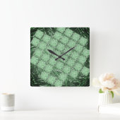 Falsche Keramik, simulierte Gramm- und Wandteile. Quadratische Wanduhr (Zuhause)