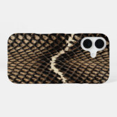 Falsche Kobra-Schlangenhaut iPhone 16 Hülle (Rückseite (Horizontal))