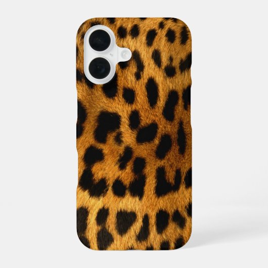 Falsche Leopardenhaut iPhone 16 Hülle (Rückseite)