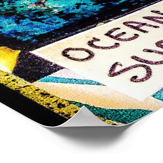 Falsche Mädchenkunst auf Archivpapier Poster (Ecke)