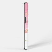 Falsche Marmor-Geode-Monogramm und Name iPhone Hülle (Rechte Seite)
