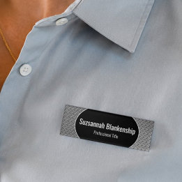 Falsche Metall-Diamantplatten-Schwarz-Mittelpunkt- Namenschild